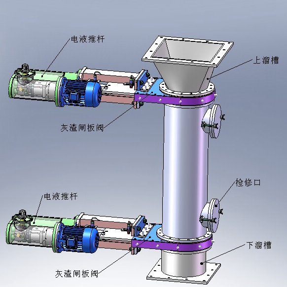 双层卸灰阀结构图 双层卸灰阀结构图
